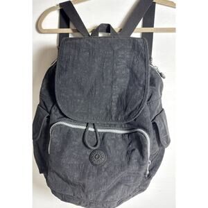 Kipling City Pack Black Backpack Nylon Water Resistant Drawstring Adjustable